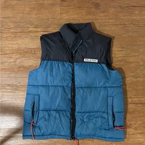 Peloton Black and Blue Puffer Vest